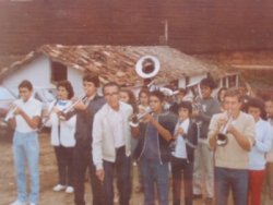 Banda de música durante o Encontro da Família Nogueira em 1995